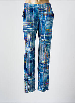 Pantalon slim taille élastique taille normale bleu GUY DUBOUIS femme