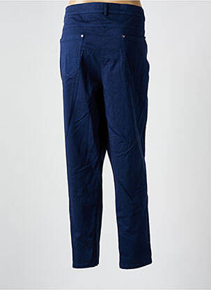 Pantalon slim tissage popeline taille normale bleu GUY DUBOUIS femme