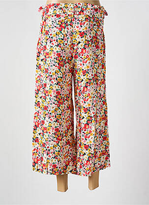 Pantalon 7/8 taille haute taille haute rouge COULEURS DU TEMPS femme