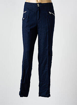 Pantalon slim bleu GUY DUBOUIS pour femme