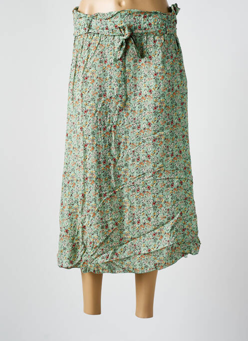 Jupe longue vert COULEURS DU TEMPS pour femme