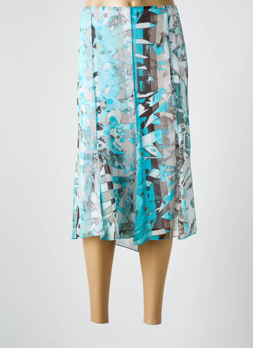 Jupe mi-longue bleu FRANCE RIVOIRE pour femme