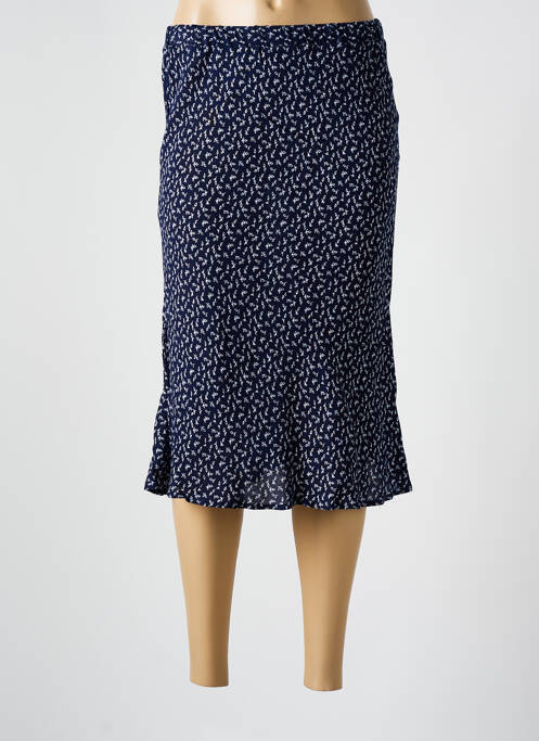 Jupe mi-longue bleu GUY DUBOUIS pour femme