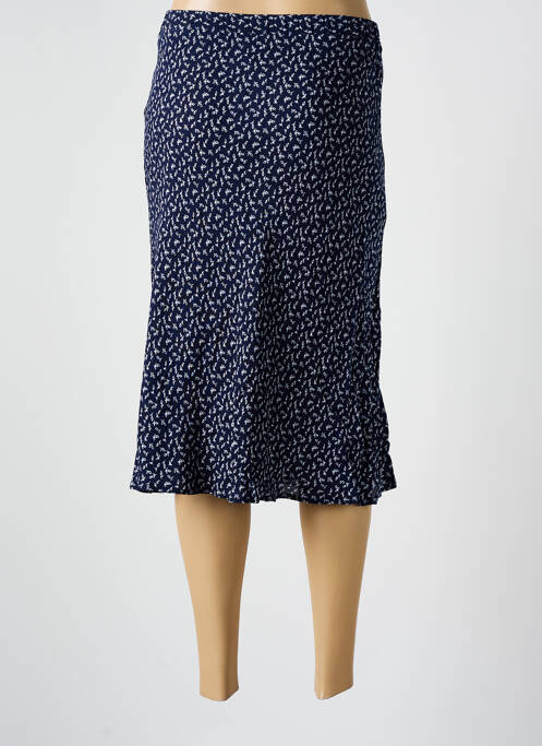 Jupe mi-longue bleu GUY DUBOUIS pour femme