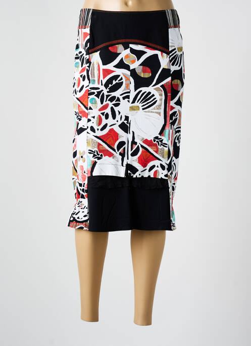 Jupe mi-longue noir GUY DUBOUIS femme