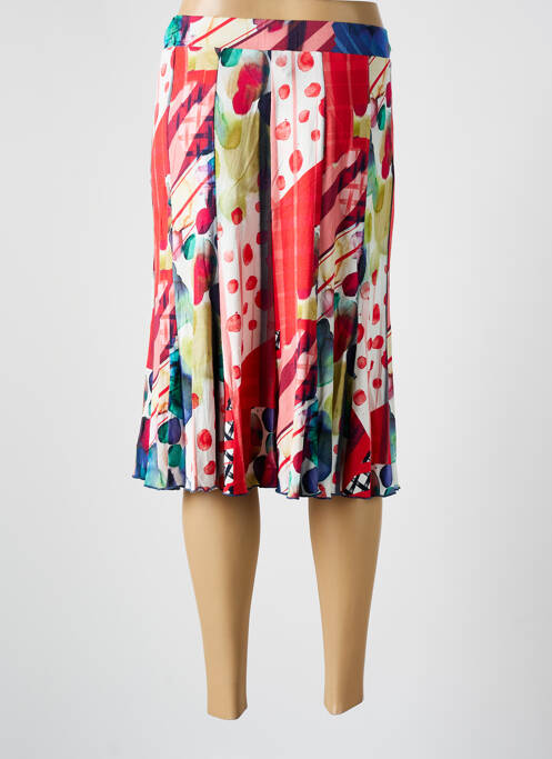 Jupe mi-longue rouge FRANCE RIVOIRE pour femme