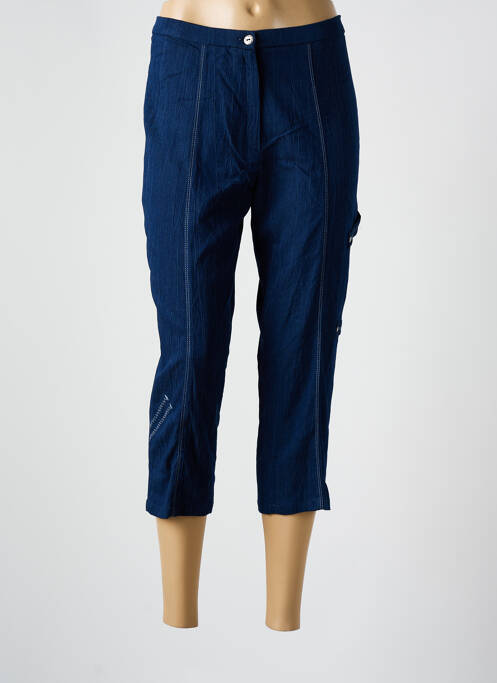 Pantacourt bleu GUY DUBOUIS pour femme