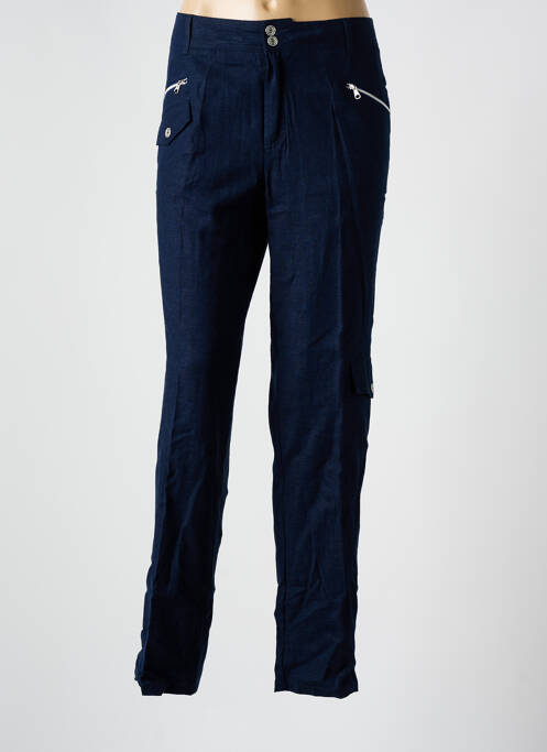 Pantalon slim bleu GUY DUBOUIS pour femme