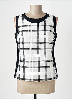 Top coupe cintrée sans manche blanc MERI & ESCA femme