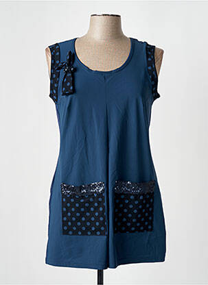 Tunique sans manche col rond bleu MERI & ESCA femme