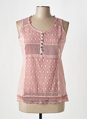 Top stretch sans manche rose MERI & ESCA femme