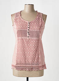 Top stretch sans manche rose MERI & ESCA femme