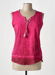 Top tissage jersey sans manche rose MERI & ESCA femme
