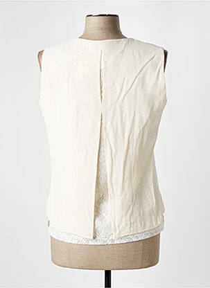 Top col carré sans manche beige MERI & ESCA femme