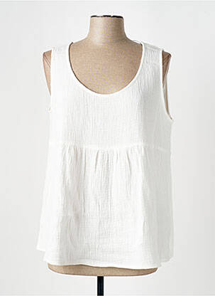 Top sans manche sans manche beige GUY DUBOUIS femme