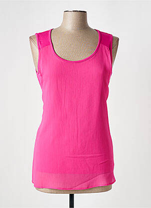 Top tissage crêpe sans manche rose MERI & ESCA femme