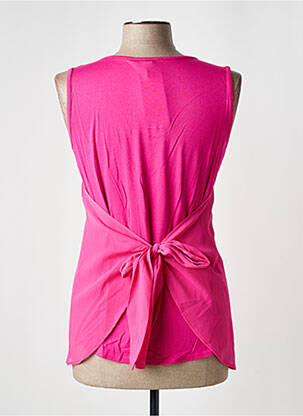 Top tissage crêpe sans manche rose MERI & ESCA femme