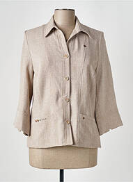 Veste casual poches marron FRANCE RIVOIRE femme
