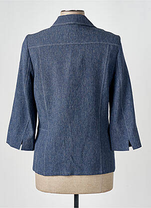 Veste casual col tailleur bleu GUY DUBOUIS femme