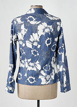 Veste casual col chemisier bleu GUY DUBOUIS femme