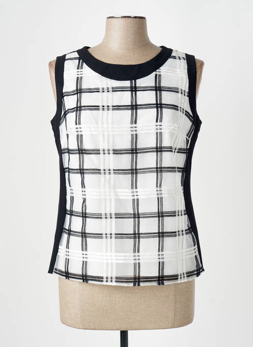 Top coupe cintrée sans manche blanc MERI & ESCA femme