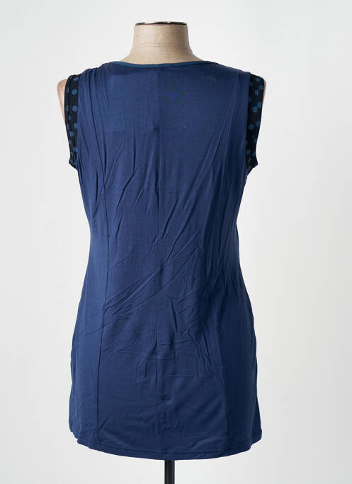 Tunique sans manche coupe cintrée bleu MERI & ESCA femme