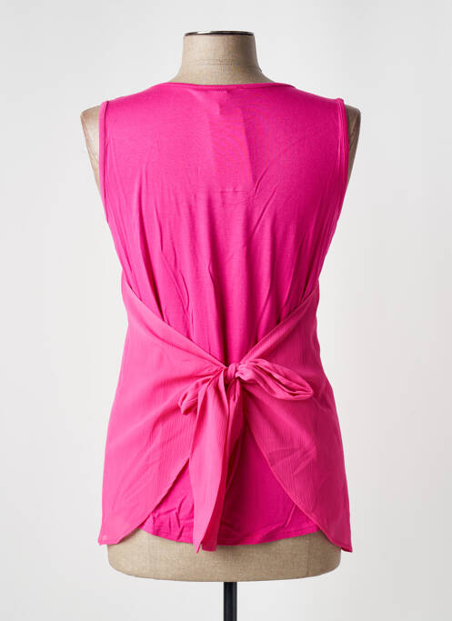 Top coupe cintrée sans manche rose MERI & ESCA femme