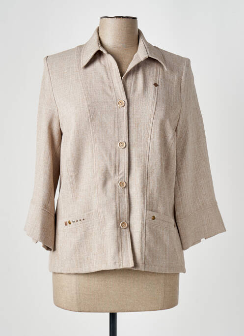 Veste casual coupe droite marron GUY DUBOUIS femme