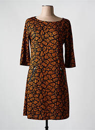Robe mi-longue manches 3/4 manches 3/4 noir VEGAS femme