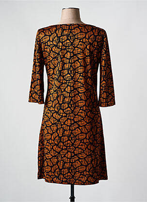 Robe mi-longue manches 3/4 manches 3/4 noir VEGAS femme