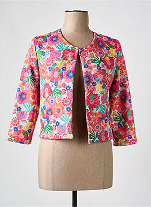 Veste casual col rond rose LE SINGE DE JULIE femme