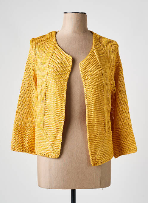 Gilet manches longues jaune TEL'TELLE pour femme