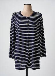Gilet manches longues fermeture boutonnée sur le devant bleu KAKIE femme