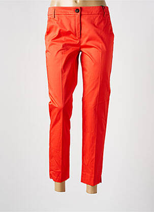 Pantalon chino tissage popeline taille normale rouge MARELLA femme
