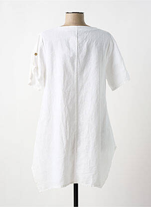 Tunique manches courtes tissage crêpe blanc MERI & ESCA femme