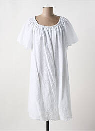 Robe mi-longue manches courtes manches courtes blanc MERI & ESCA femme