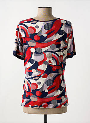 T-shirt col v manches courtes bleu MERI & ESCA femme
