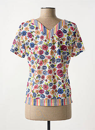 T-shirt stretch manches courtes bleu MERI & ESCA femme