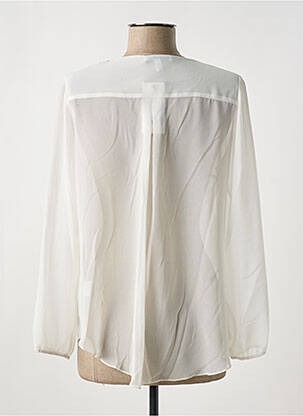 Blouse légère et transparente manches longues blanc GREGORY PAT femme