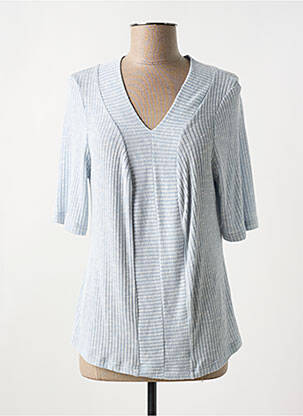 Top stretch manches courtes bleu MERI & ESCA femme