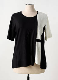 T-shirt stretch manches courtes noir GUY DUBOUIS femme