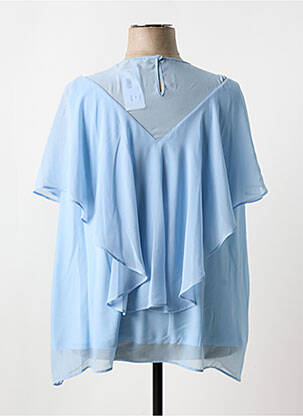 Tunique manches courtes tissage crêpe bleu GREGORY PAT femme