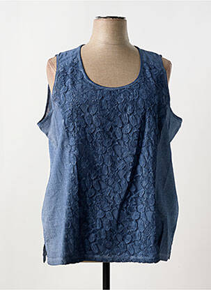 Top stretch sans manche bleu MERI & ESCA femme