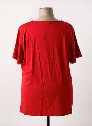 T-shirt stretch manches courtes rouge GUY DUBOUIS femme