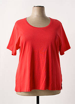 T-shirt stretch manches courtes rouge GUY DUBOUIS femme
