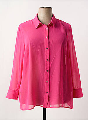 Chemisier tissage crêpe manches longues rose MERI & ESCA femme