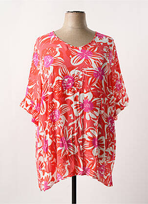 Tunique manches courtes rouge GUY DUBOUIS pour femme