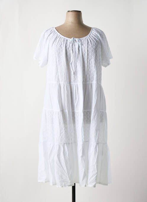 Robe mi-longue blanc MERI & ESCA pour femme