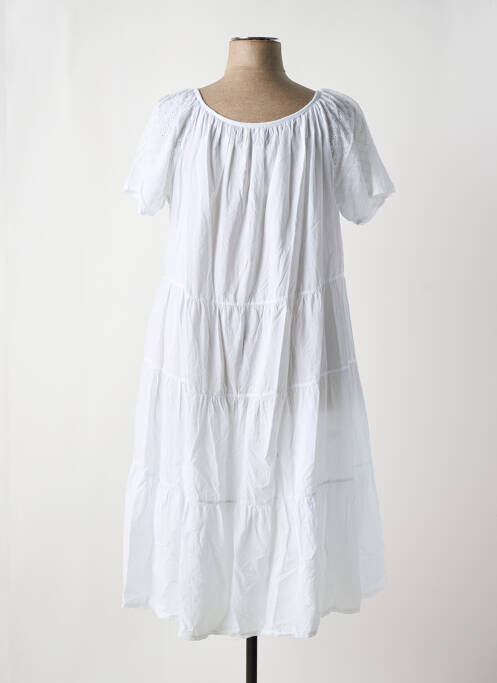 Robe mi-longue blanc MERI & ESCA pour femme