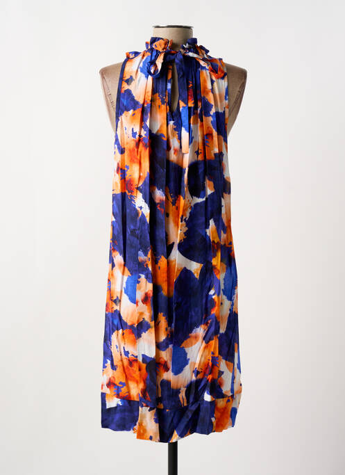 Robe mi-longue bleu COULEURS DU TEMPS femme